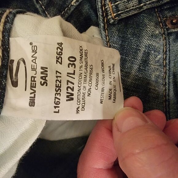 Silver Jeans Sam Boyfriend Distressed Denim 27x30 - Picture 5 of 5